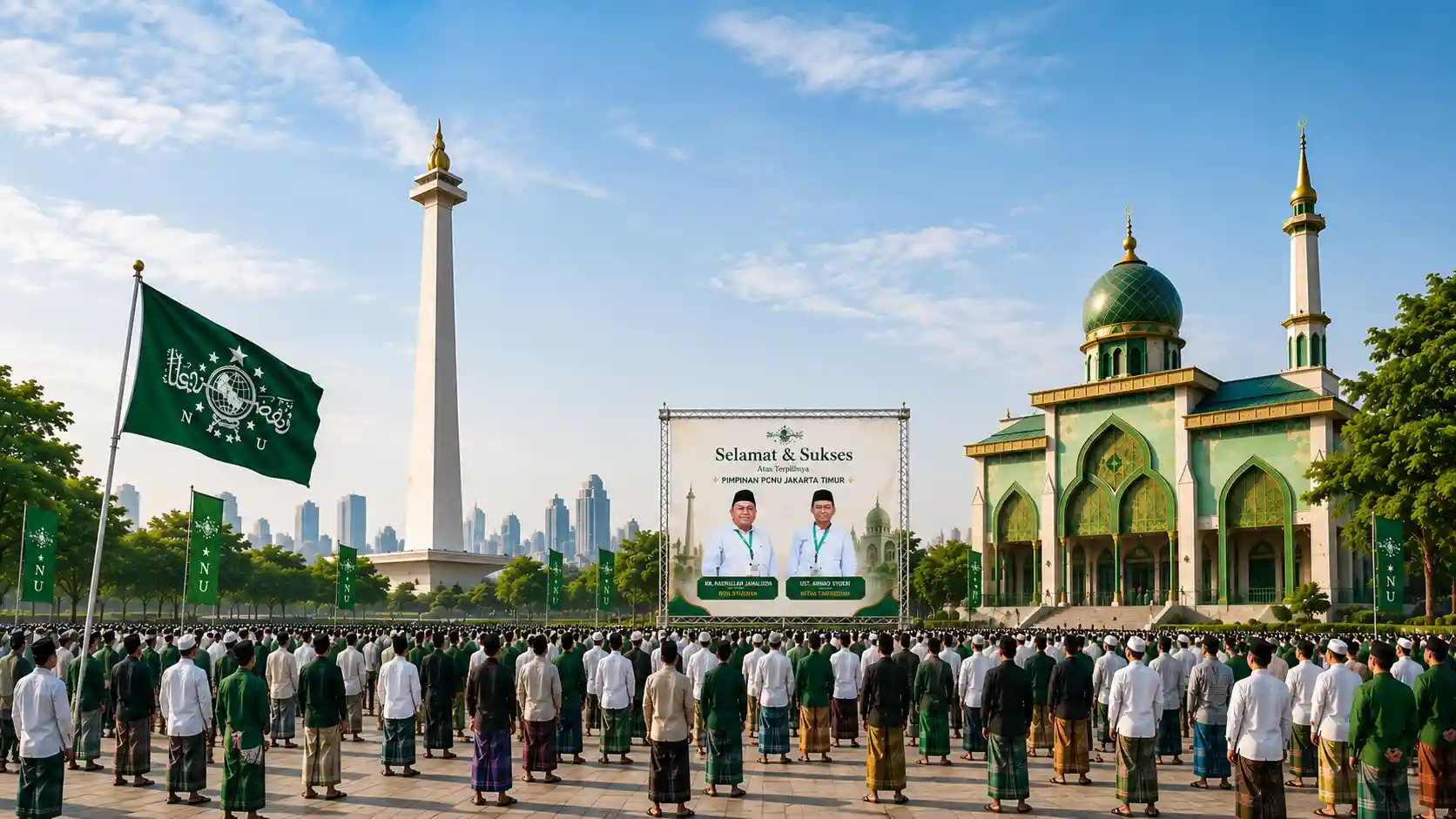 Kebersamaan pengurus dan warga PWNU Pengurus Wilayah Provinsi Maluku
